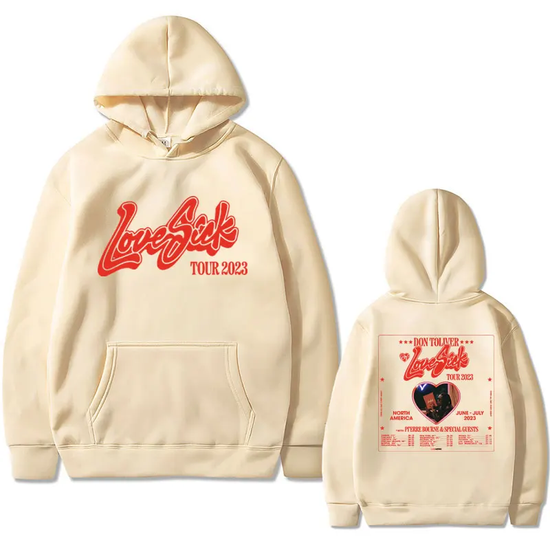Rapper Don Toliver Love Sick Tour 2023 Graphic Hoodie Male Fashion Casual Sweatshirt Men Women Hip Hop Vintage Oversized Hoodies