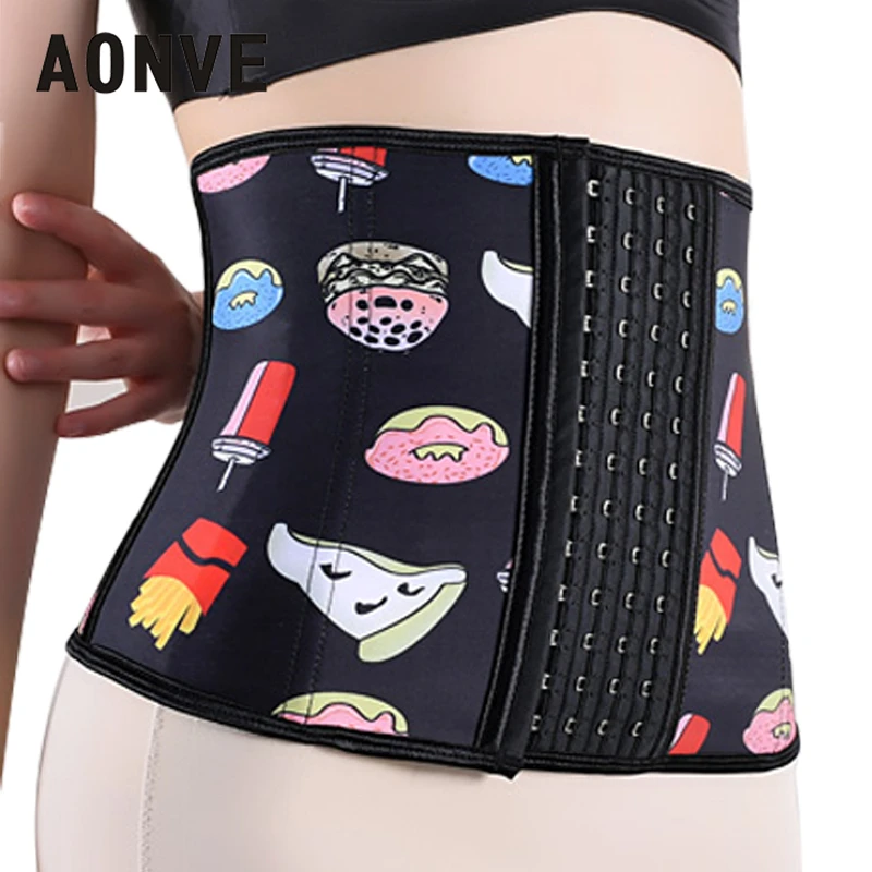 

AONVE Cartoon Waist Trainer Belts For Women Reduce Belly Slimming Corset Tummy Control Colombian Girdles Shaper