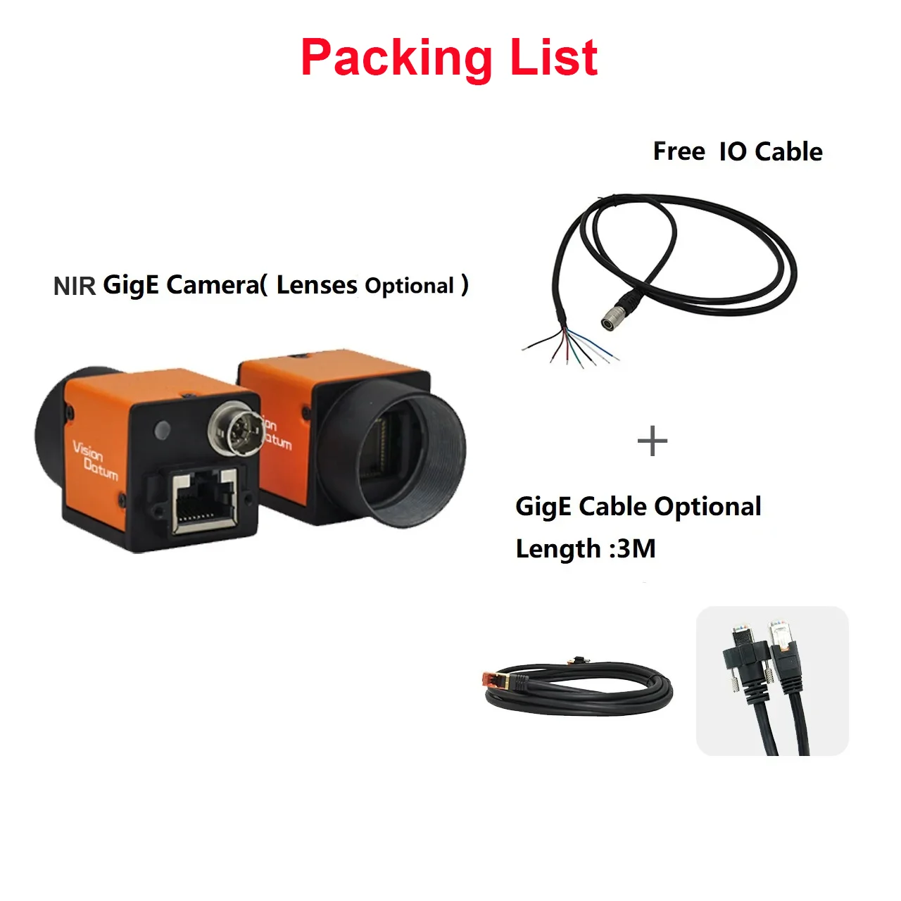 Free SDK Near Infrared NIR GigE POE Camera Mono Global Shutter Support Windows Linux For Inspection