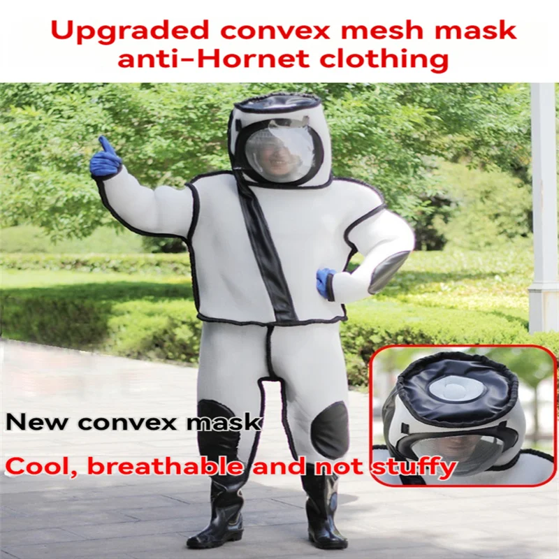 

3D Mesh Thickened Fabric Beekeeping Specific Wasp Suit, Breathable and Heat Dissipation Complete Set of Bee Catching Suit