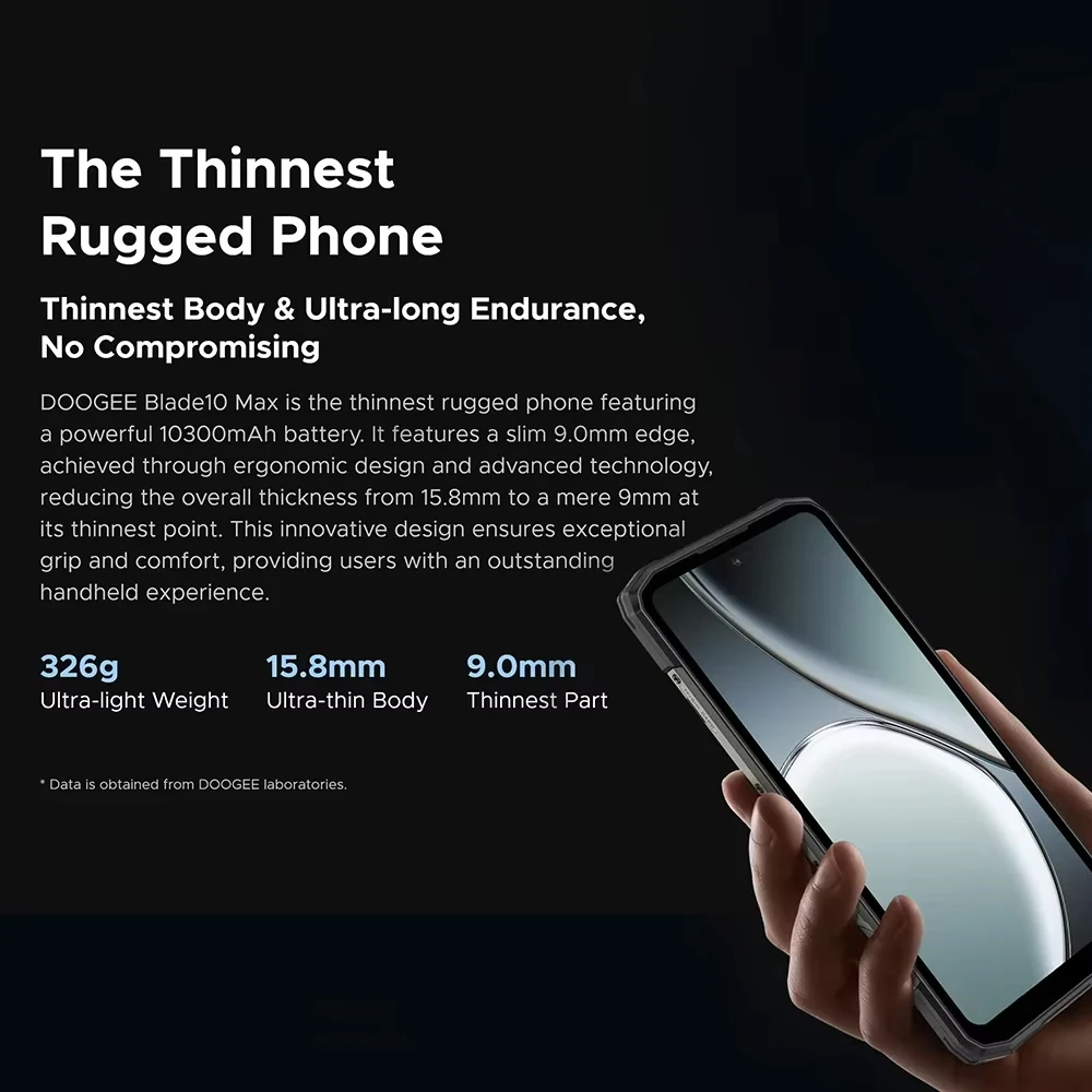 DOOGEE Blade 10 Max Robusto 8ГБ+256ГБ 6.56'' NFC 90Hz Display 50MP Fotocamera 10300мАч Batteria Sblocco frontale Android гло onderль yah kek onderя