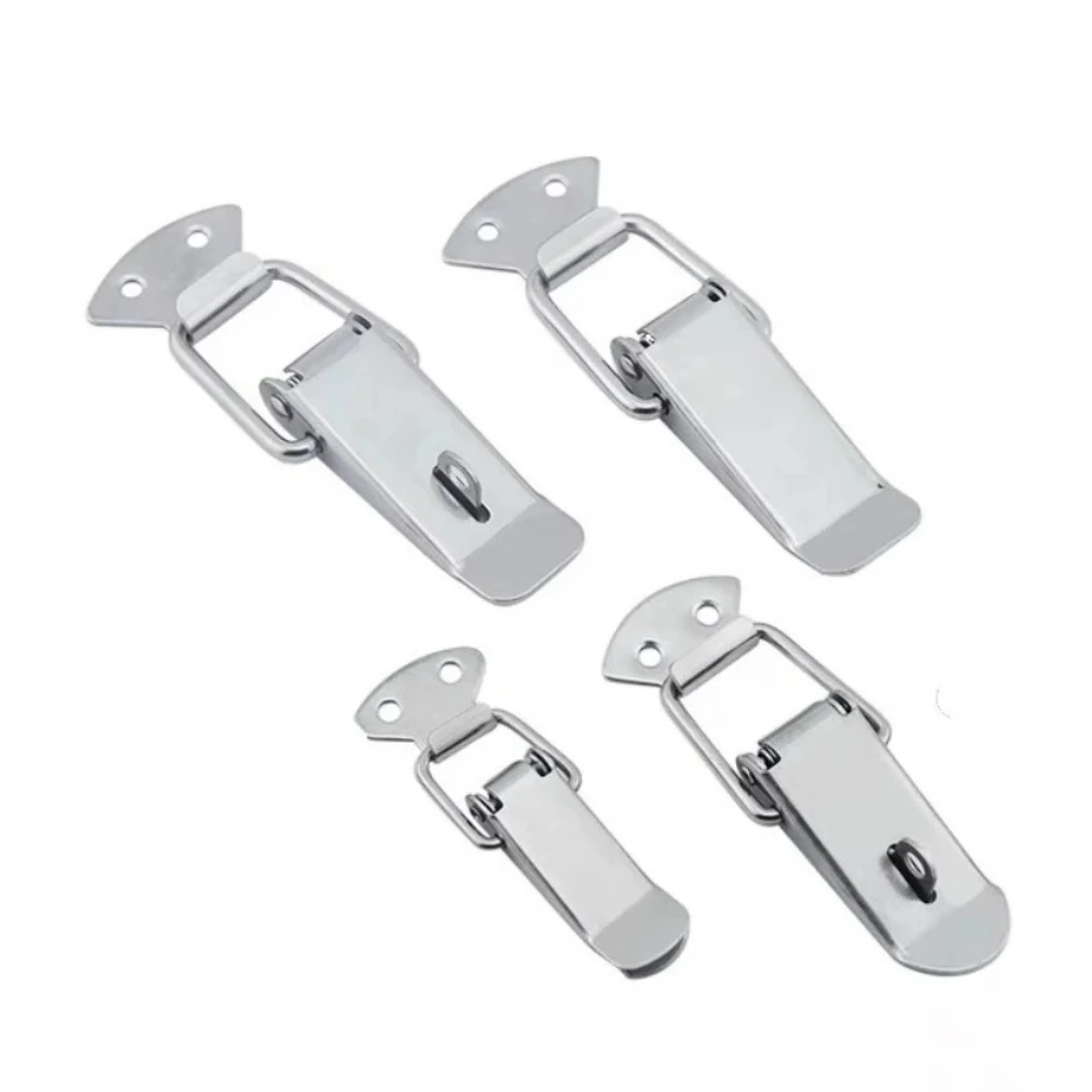 

Duckbill Spring Mouth Buckle Stainless Steel Spring Hasps Toolbox Wooden Box Buckles Suitcase Cabinet Door Safety Lock Buckles