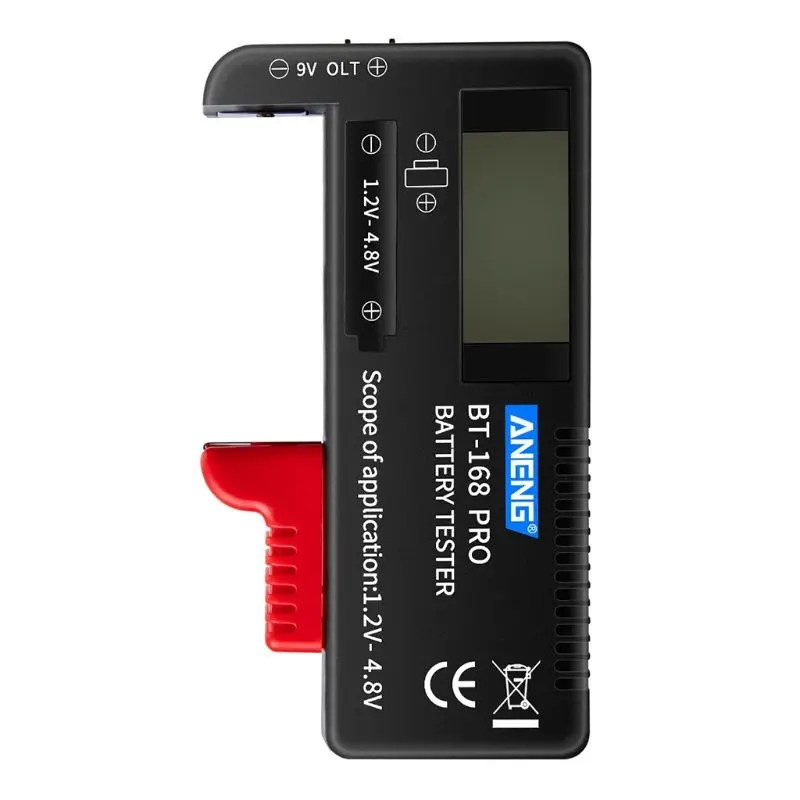 BT-168 1.2-4.8V AA/AAA/C/D Mini Tester Quickly Testing for 18650 16340 14500 10440 Lithum Capacity