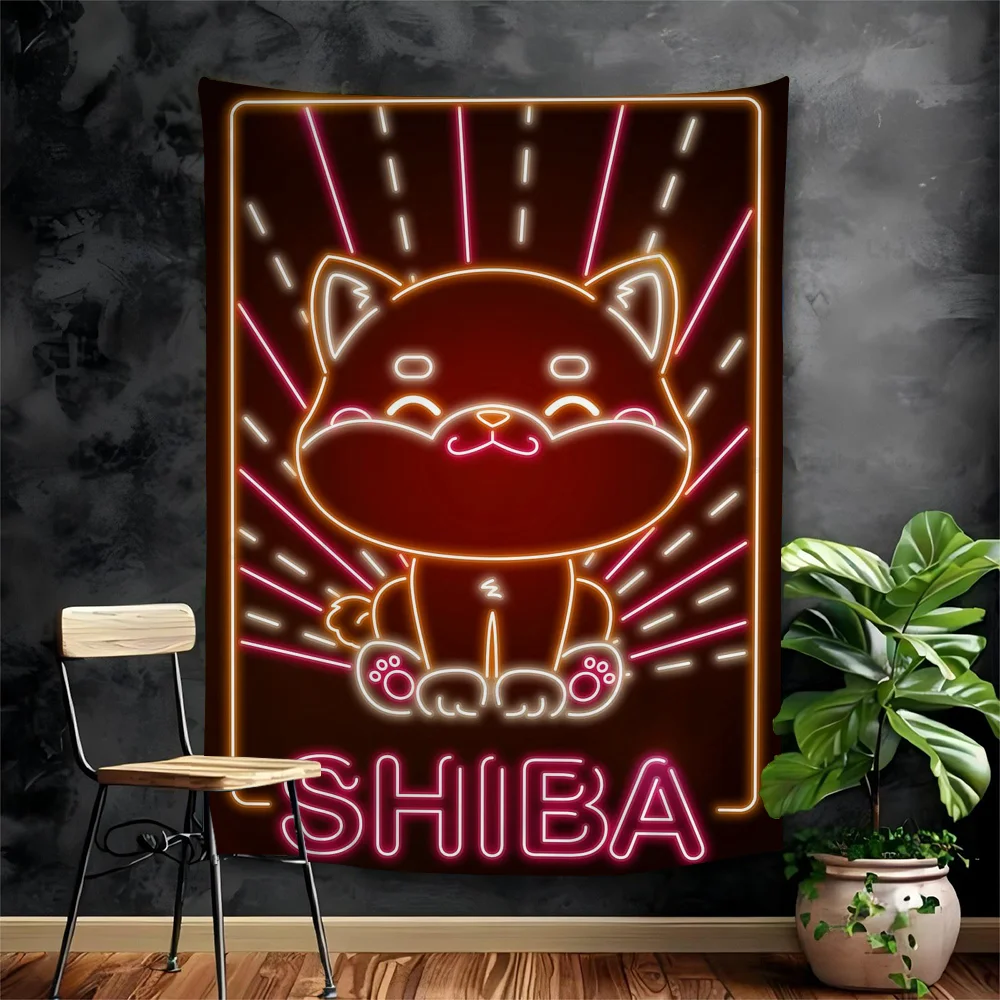 

Japanese Animal Neon Anime Tapestry Art Science Fiction Room Home Decor Wall Art Decor