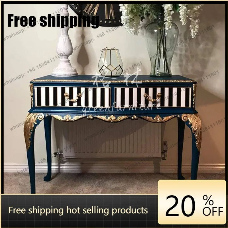 jj4 French retro entrance table/European neoclassical, carved living room decoration table partition
