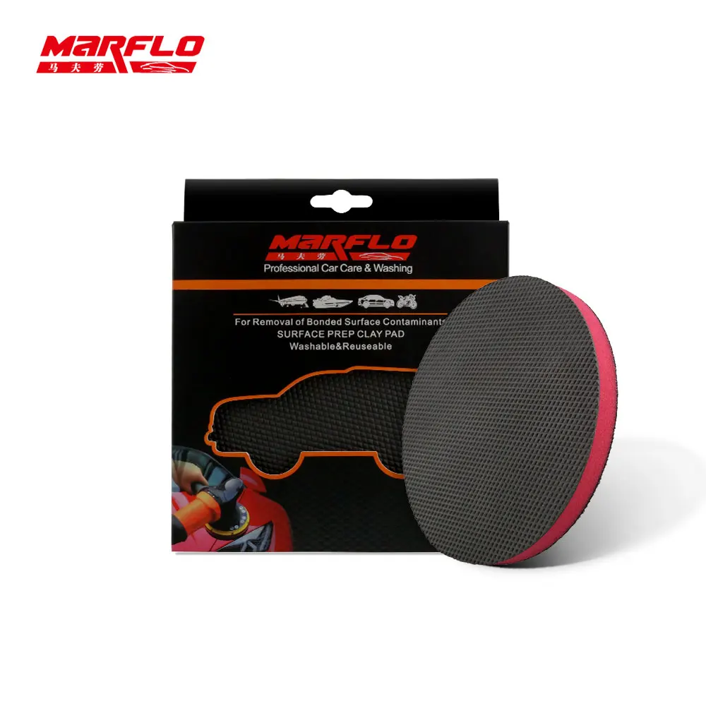 150mm MARFLO Sponge Pad Paint Care Magic Clay Bar Tar Spot Remove Auto Detailing Sponge Cleaning Polishing For Paint Repair