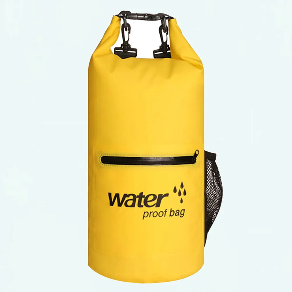 

10L Foldable Inflatable Waterproof Swim Buoy PVC Material Bright Yellow Floating Storage Bag for Swimming Kayaking Paddling