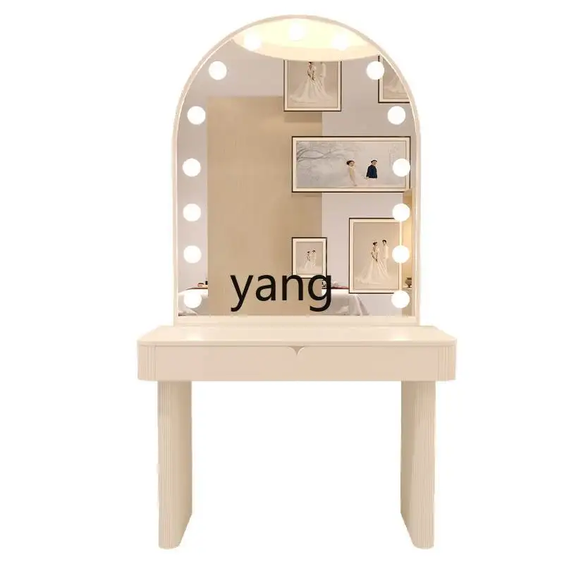 LMMClassic Cream Style Wedding Dress Shop Studio Vanity Mirror Table