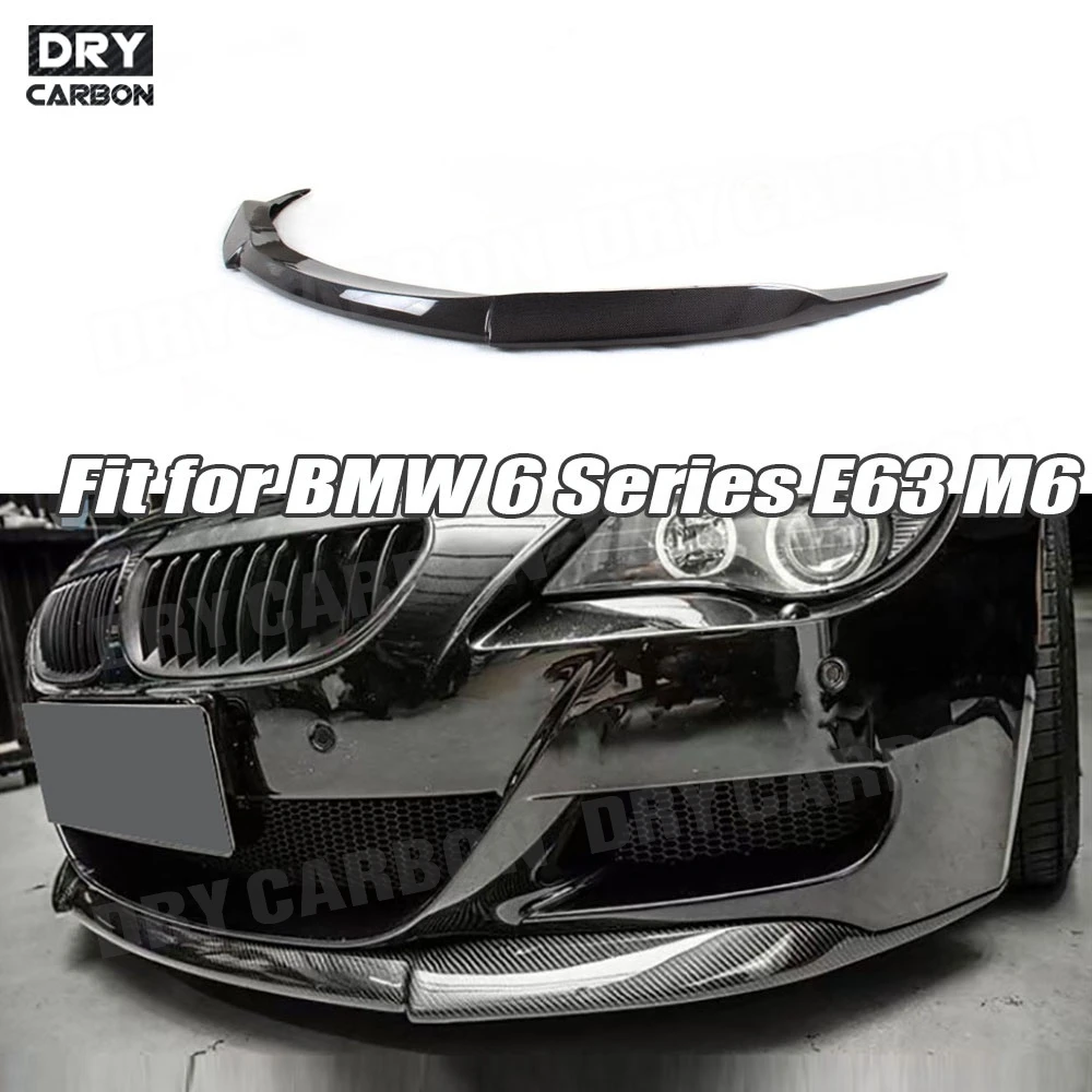 

Carbon Fiber Bumper Lip Bodykits Accessories for BMW 6 Series E63 E64 M6 2006 - 2010 FRP Black Front Lip Spoiler Diffuser Chin