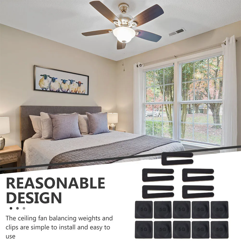 

8 Sets Balance Clips Accessories Ceiling Fans Self Adhesive Weights Fan Blades Replacement Balancing Universal Home