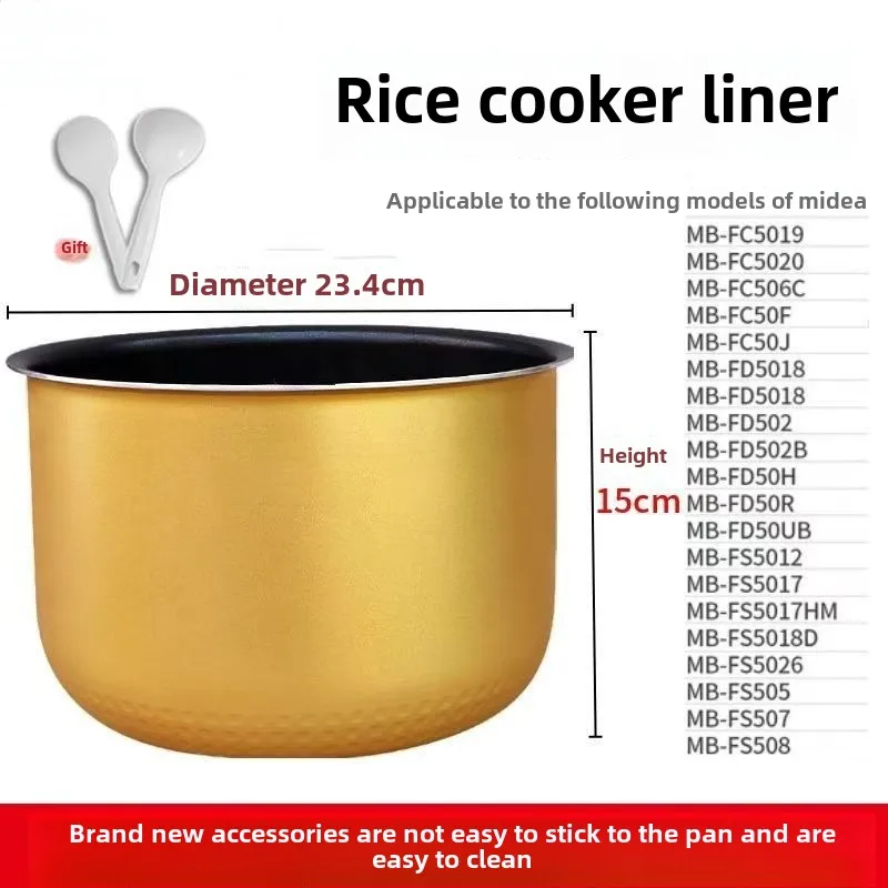 

For Midea Rice Cooker MB/WFS5017TM Inner Bottom 5L Liter Original Inner Bottom Non-stick Inner Bottom Core Thickened Accessories
