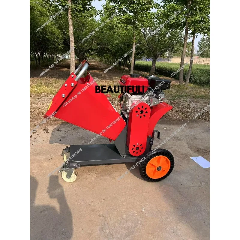 Gaso line Die sel Industrial Wood Chippers Agricultural Straw Shredders For Orchards Commercial Tree And Straw Wood Chippers