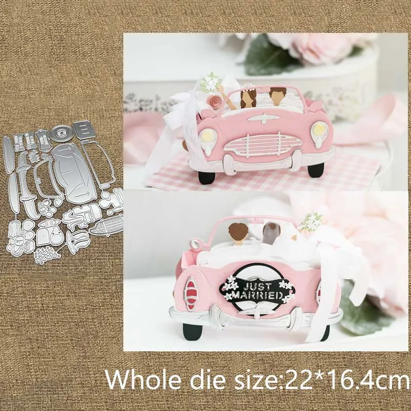 

Новый дизайн ремесло металлические высекальные штампы свадебный автомобиль жениха невесты Скрапбукинг альбом бумажные карты тиснение высечки