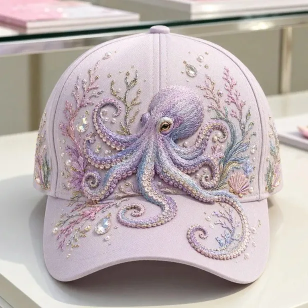Amazon Ocean Day Animal‑Print Baseball Cap, Casual Outdoor Versatile Adjustable Unisex Hat