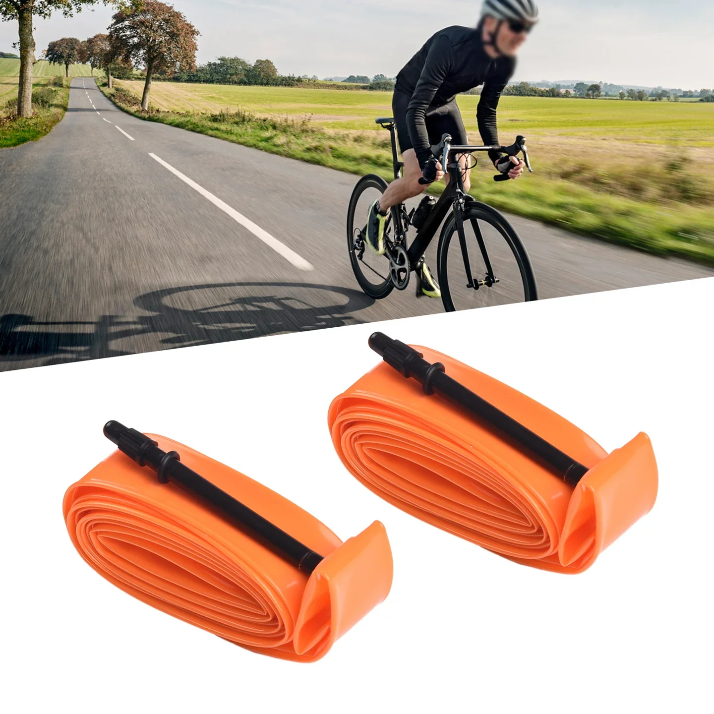 2 Pcs Ultralight Bike Inner Tube 700 X 18 23 25 28 30 32C Road Bicycle TPU Tire 45/65/85mm Length Presta-Valve Super Light Tube