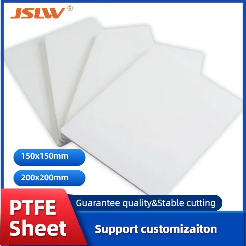 

PTFE Sheet 150x150mm&200x200mm Teflon Plate High Temperature Corrosion Resistant Engineering Plastic Sheet