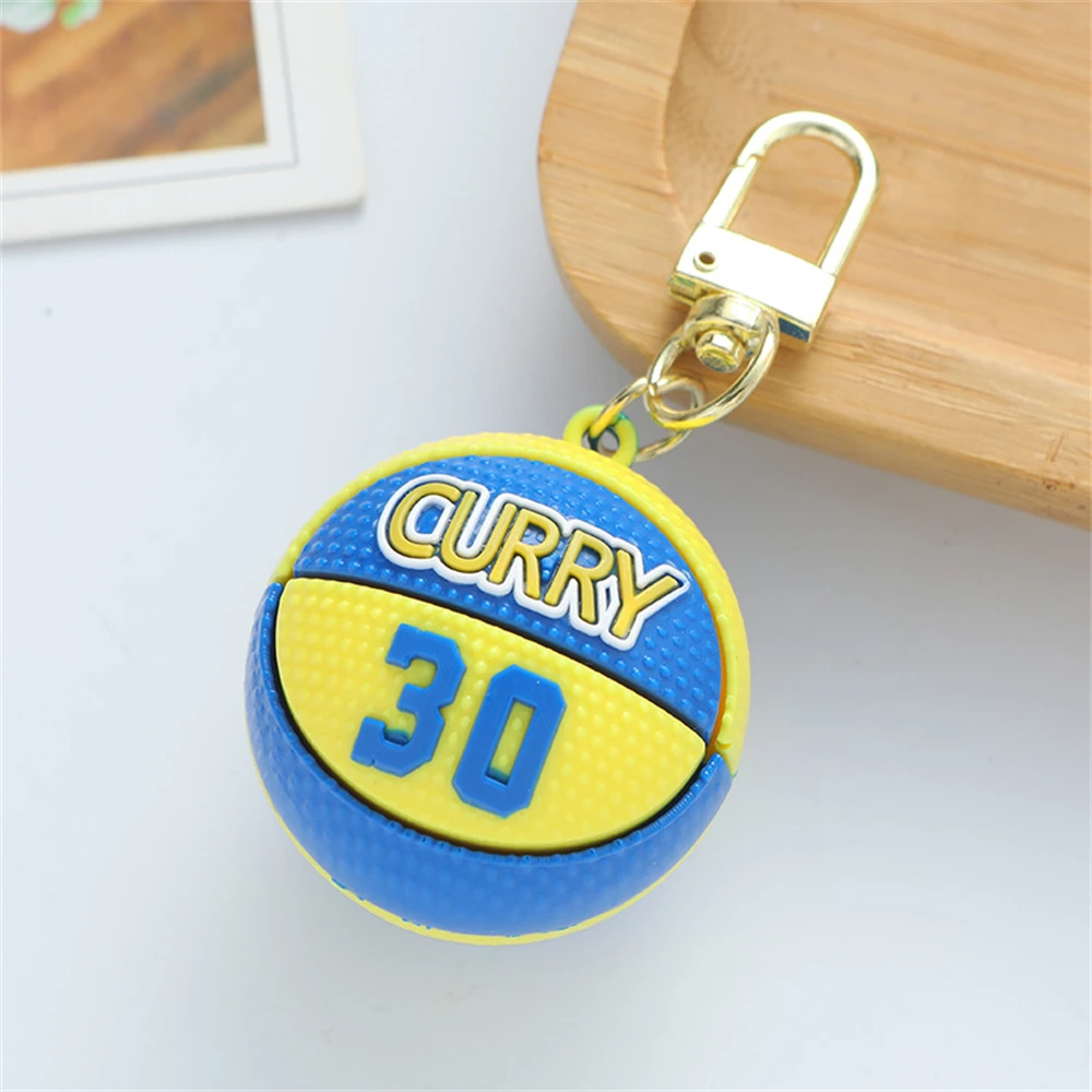 Mini Basketball Pendant Keychain Sporty Style Keyring for Women Men Car Key Holder Handbag Accessories Fans\' Souvenir Gift