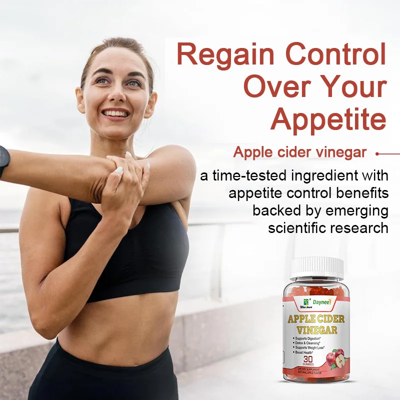 1 bottle apple cider vinegar gummies with 30 capsules promote digestion reduce blood sugar reduce weight eliminate fatigue