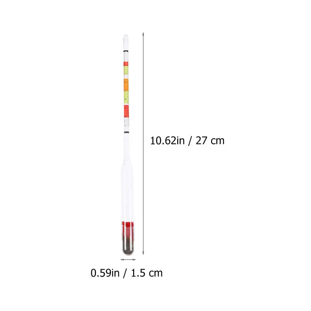 2Pcs Sugar Hydrometer Scale Three-Range for Home Brew Beer Wine Mead Alcohol Testing Accurate Gravity Brix Measurement