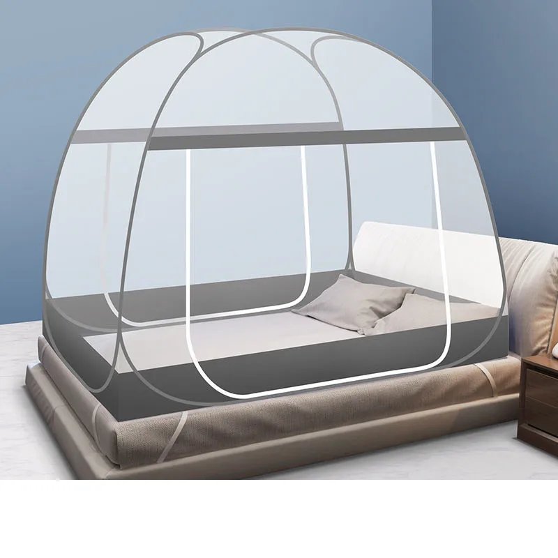 

New Installation-free Yurt Mosquito Net Double Door Full Bottom Universal Mosquito Net Summer Household Encrypted Mosquito Net