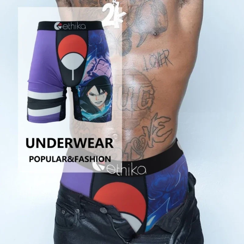 

ETHIKA Мужское нижнее белье из дышащей сетки с промежностью, мужские трусы для плавания, большие размеры S-3XL, мужские трусы, сексуальные мужские боксеры, трусы