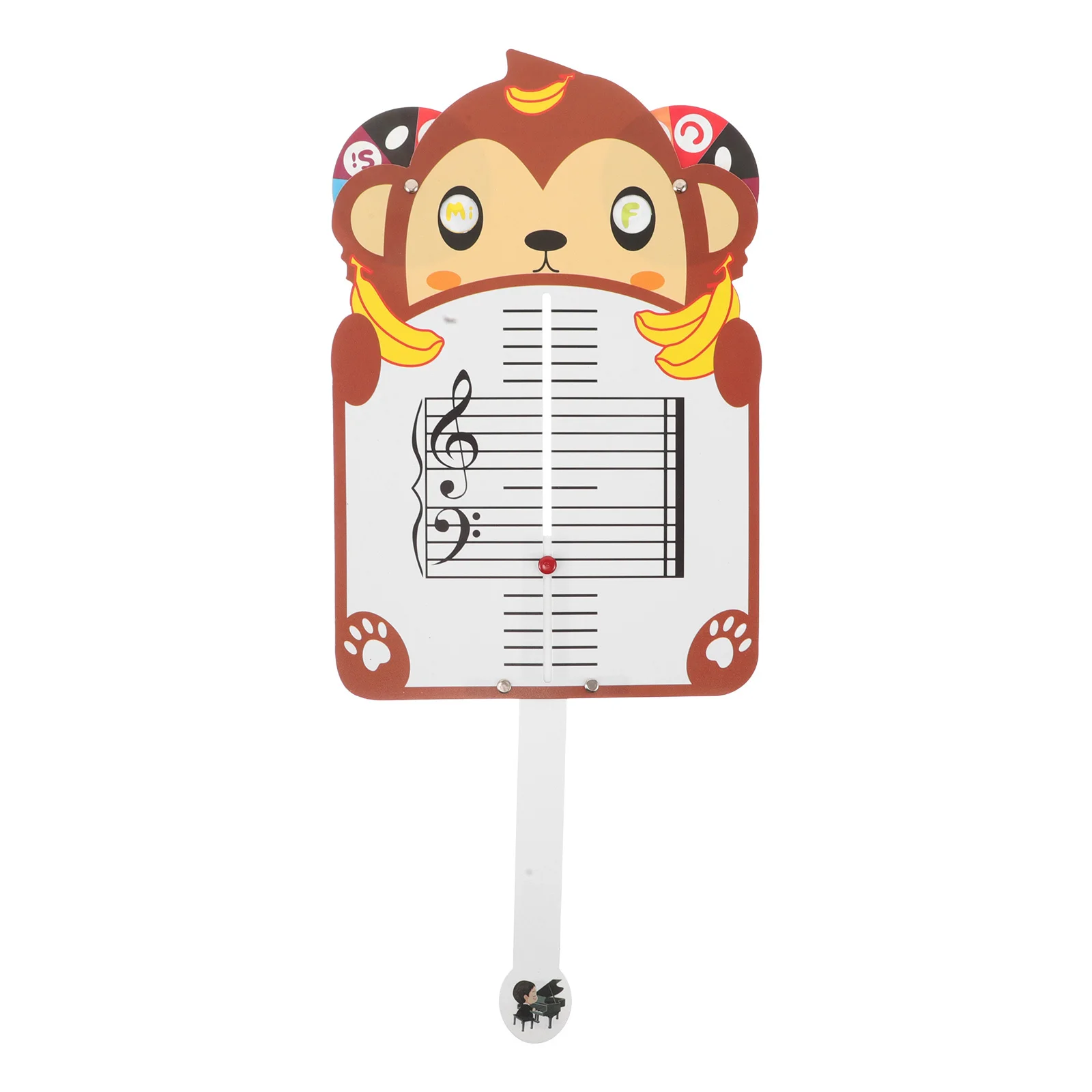 Music Staff Whiteboard Monkey Shape Movable Practice Board Music Theory Flashcards Beginner Student Learning Cards
