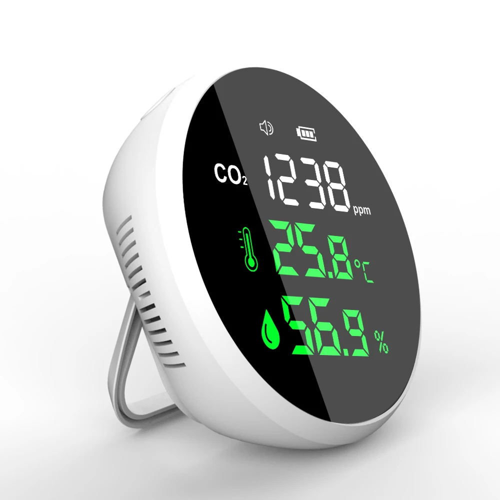 Dienmern nuovo DM1305 rilevatore di qualità CO2 a parete Display a LED Tester sensore di temperatura e umidità, sistema di monitoraggio domestico