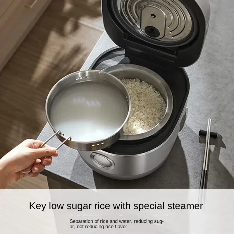 

New 0 Coating 3L Low Sugar Rice Cooker With IH Heating, Stainless Steel Inner Pot And No Coating 30N6S 220V Hot Salescheap And F