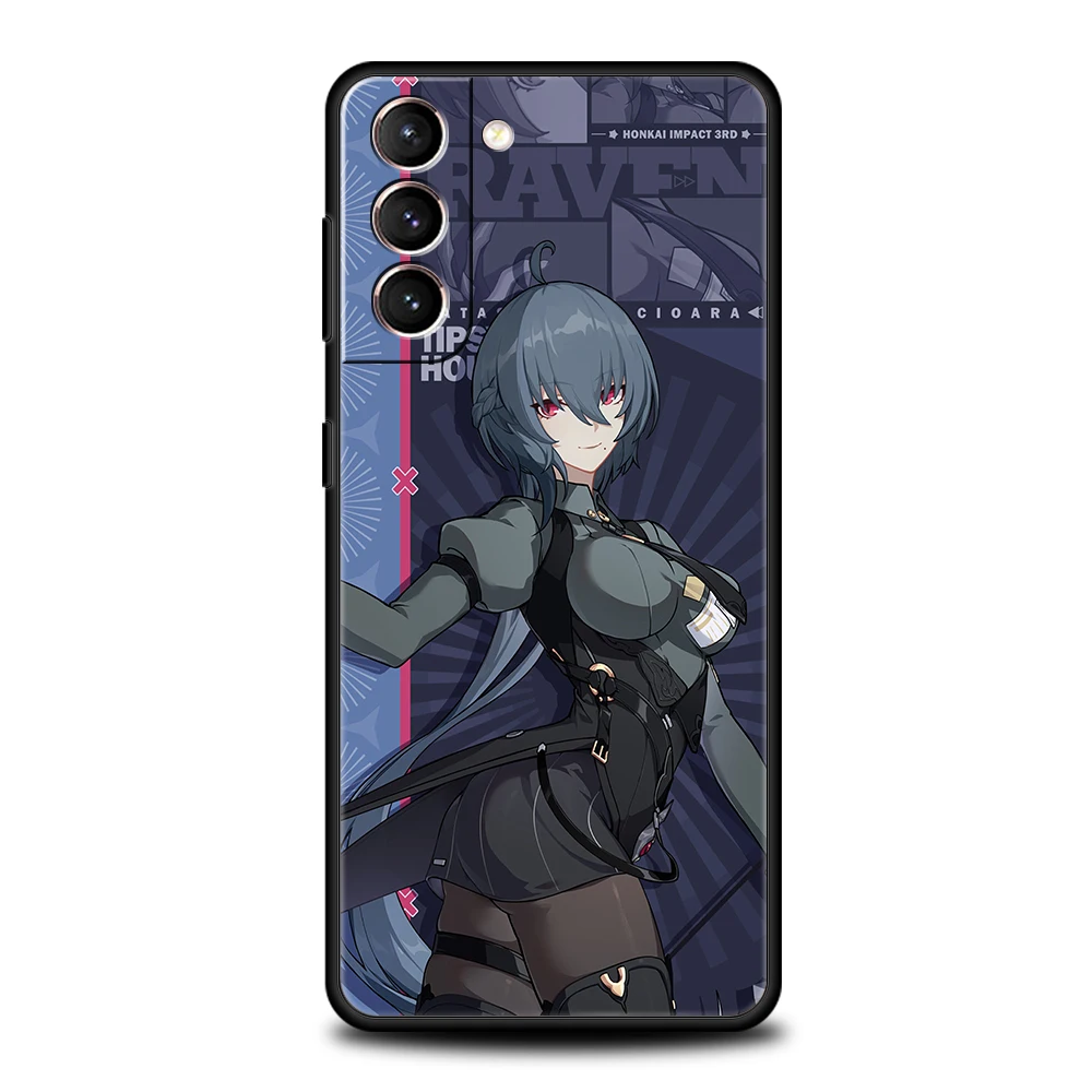 Honkai Impact 3rd Game Phone Case per Samsung Galaxy S24 S23 Ultra S22 S21 S20 FE 5G S10 S10E S9 Plus S8 Cover nera in Silicone