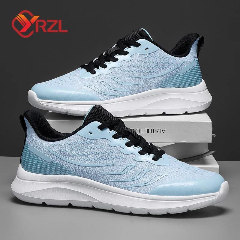 

YRZL Sneakers Men Mesh Breathable Running Sport Shoes Lightweight Non Slip Casual Walking Athletic Sneakers Man Shoes