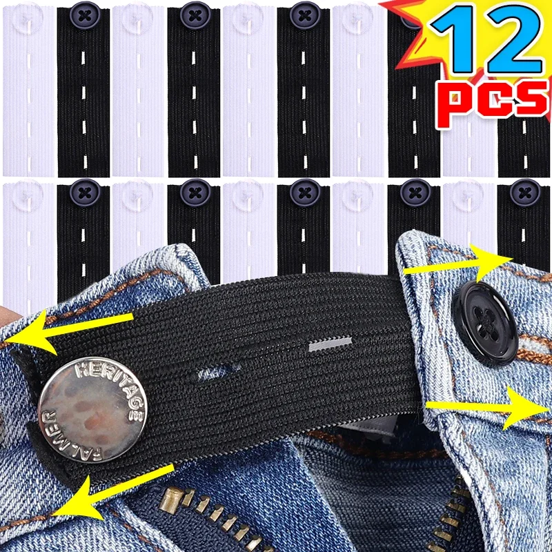 High Elasticity Waist Extension Buckle Jeans Belt Extender Snap Invisible Extend Waistband Buckle Pants Waist Expander Button