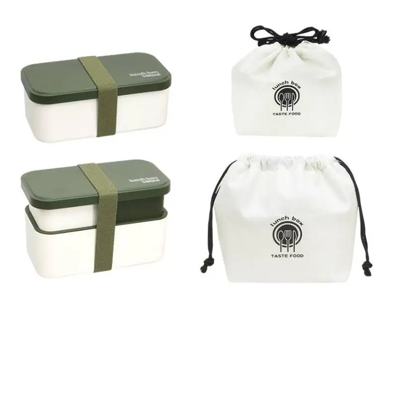 Adult Bento Box,All-inOne Japanese Stackable Lunch Box With Removable Cutlery Set And Sealing Tape,Microwave And Dishwasher Safe