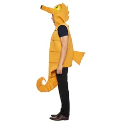 Halloween Cosplay Garment Seahorse Cosplay Costumes Sea Creatures Costumes Stage Show Suit Adult Funny Clothes Jumpsuit