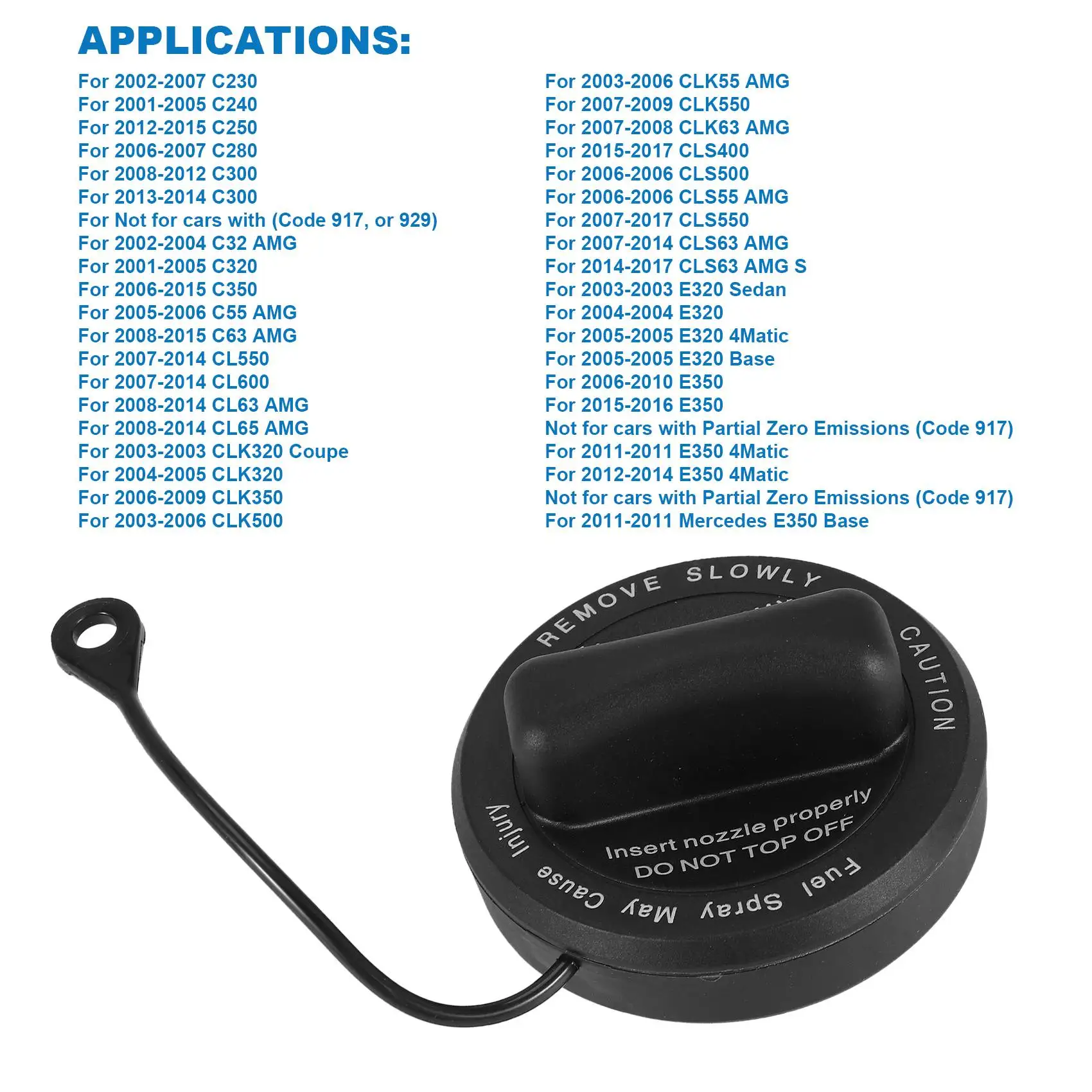 

AS-For Mercedes A209 C216 R171 R230 S211 W203 W211 X204 Gas Cap Fuel OES 2214700605