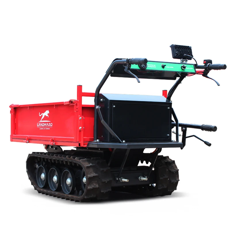 Wireless Remote Control Agricultural Transport Truck 500KG Walk-behind Mini Dumper Truck Electric Crawler Transporter Customized