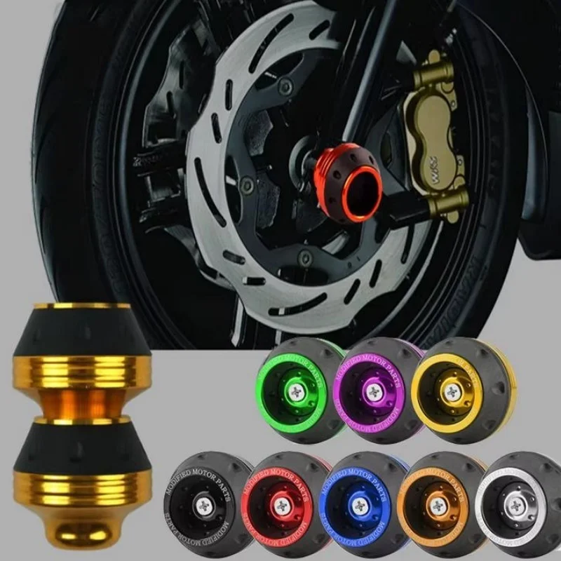 

Colorful Motorcycle Crash Protector Wheel Front Fork Frame axle Protector Pads Slider Motocross Motorbike Equipment Accessories