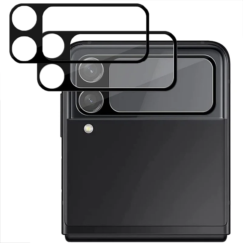 Para Samsung Galaxy Z Flip 4/3 Camera Lens Film 3D Curved câmera Lens Glass Back Protector de tela pequena para Galaxy Z Flip4 Flip 3