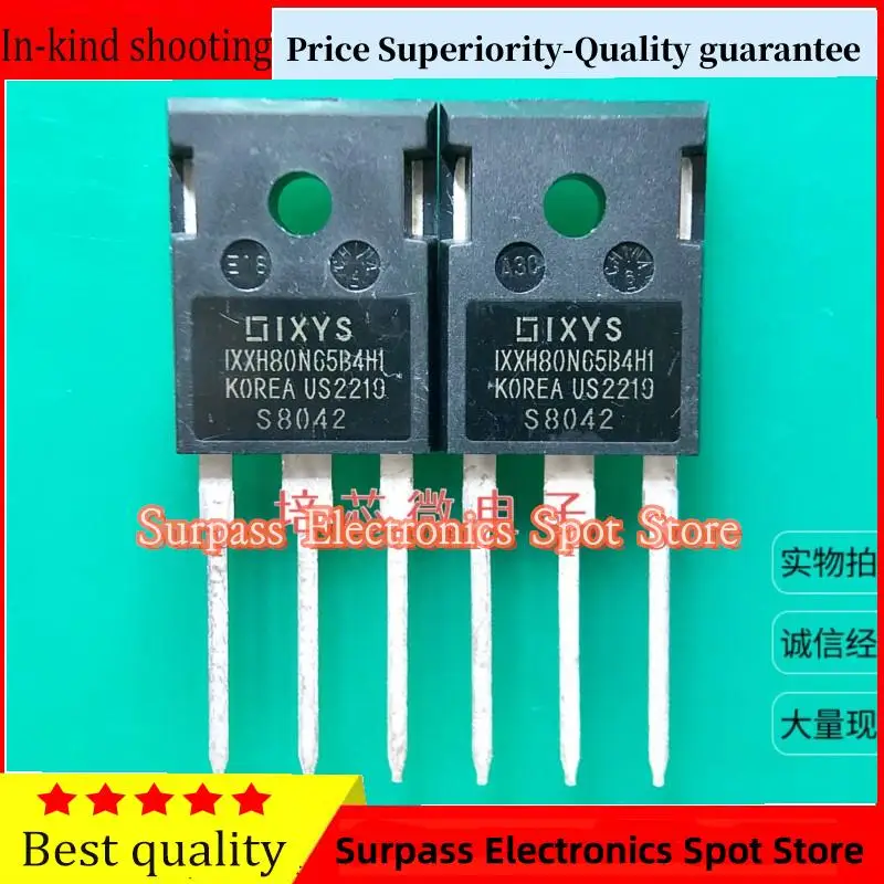 10PCS-100PCS  IXXH80N65B4H1  IGBT TO247 80A/650V  Price Superiority-Quality guarantee