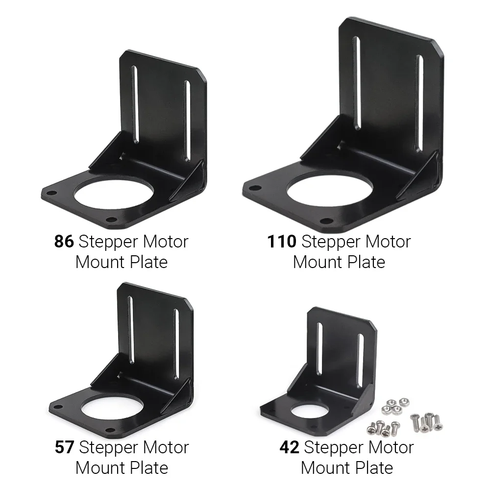 4Pcs/Lot 42 57 86 110 Stepper Motor Right Angle Mount Plate Holder Base Bracket Mount L Shaped Fixed Mounting Seat