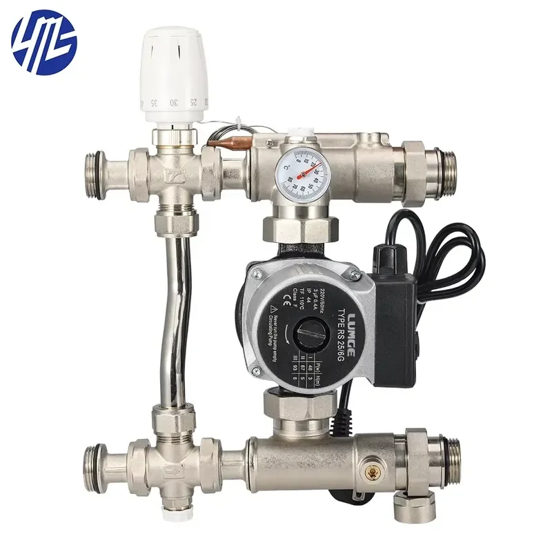 Underfloor Heating Manifold Mixing Valve Pump in Mixture System for Manifolds Underfloor Heating Blending Valve