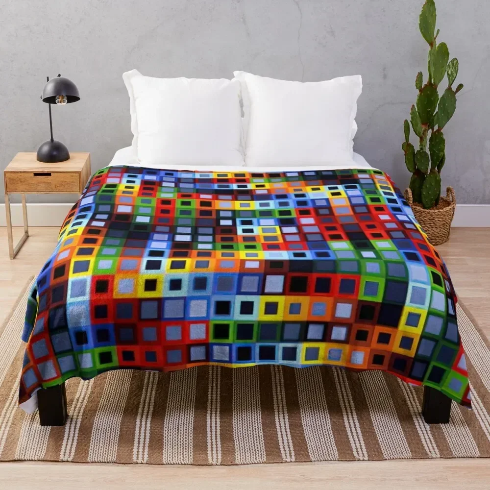 Victor Vasarely - Orion-K - 1972 Throw Blanket Multi-Purpose Heavy Cute blankets and throws Blankets