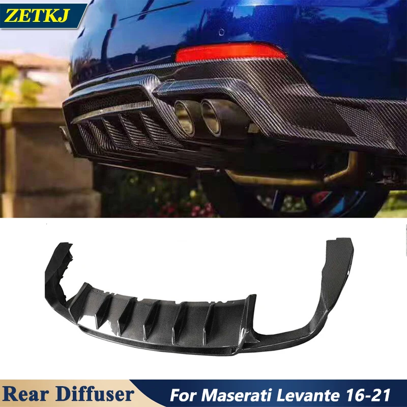 

Real Carbon Fiber Mateirial Car Front Bumper Lip Chin Shovel Car Back Refitting Modification For Maserati Levante 2016-2021