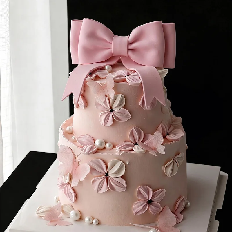 

Big Pink Bow Cake Decoration EVA Foam Bowknot Cake Toppers Kids Girl Birthday Party Favors Wedding Baby Shower Cake Decor