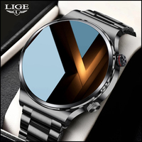 LIGE New Bluetooth Call Smart watch Men Full touch Screen Sports fitness watch Bluetooth is Suitable For Android ios Smart watch