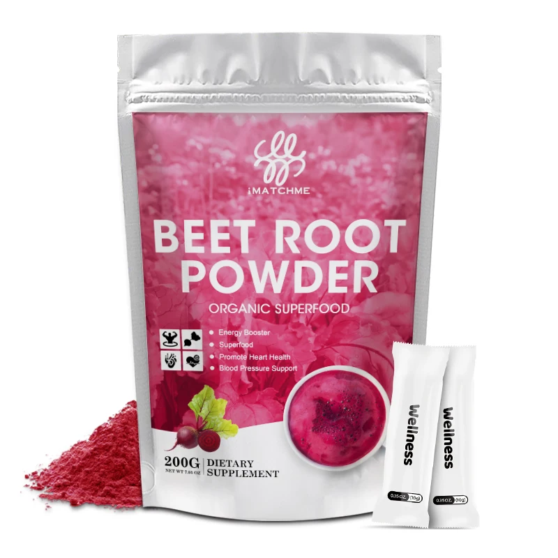 Organic Beetroot Powder & Ginkgo Biloba Supplement Heart Health Lowing Blood Pressure, Digestive and Gut Health Vegan Supplement