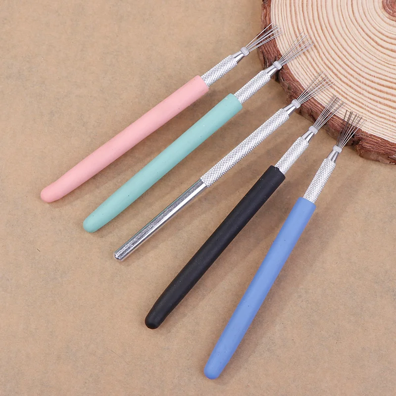 7 Pin Feather Wire Texture Ceramics Tool Polymer Clay Sculpting Modeling Tool DIY Pottery Brush Pottery Tools Cake Accessories