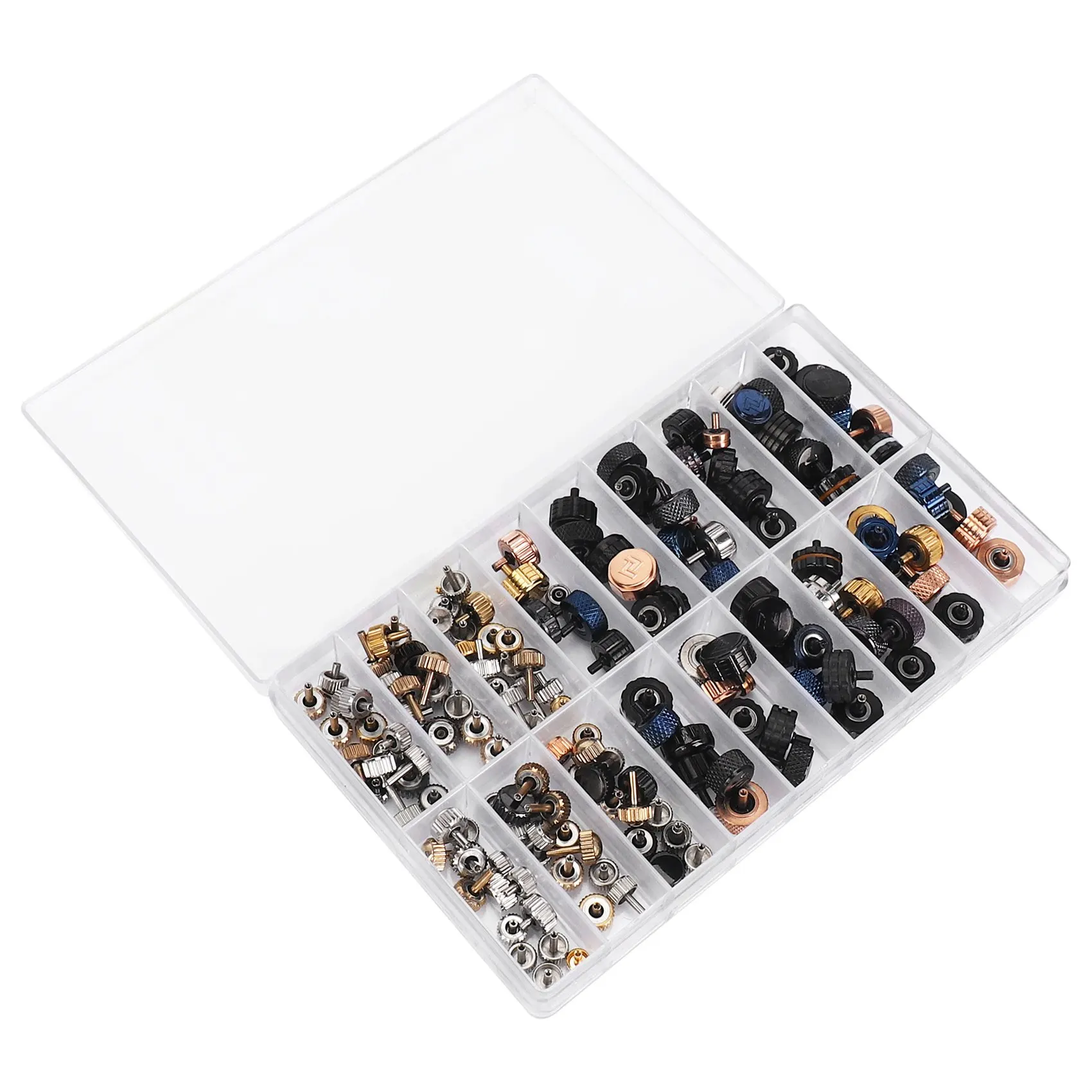 KYCOR-Watch Crown Watch Head Watch Parts For Wrist Watch Parts Dome Flat Head Watch Accessories Repair Tool Kit For Watchmaker