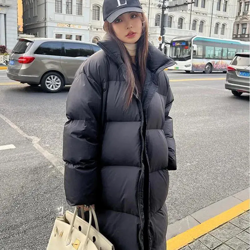 New Winter Thickn Warm Down Cotton Coat Women's Korean Large Quilt Cotton Clothes Long Parker Overcoat Female Cold Padded Jacket