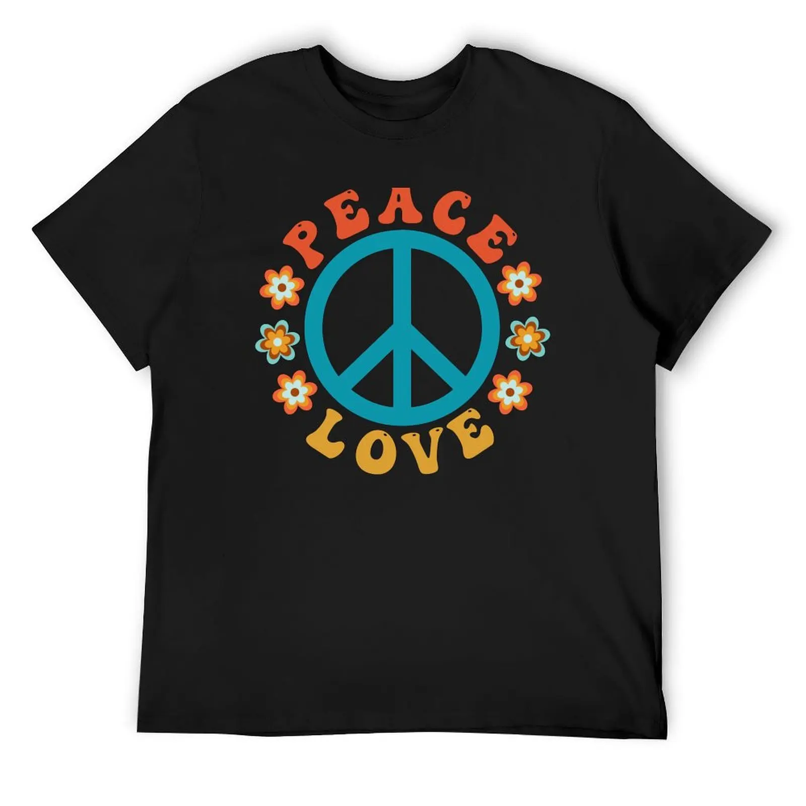 

Hippie Peace Sign - Flower Power Peace Love T-Shirt designer shirts sports fans tees funny t shirts for men
