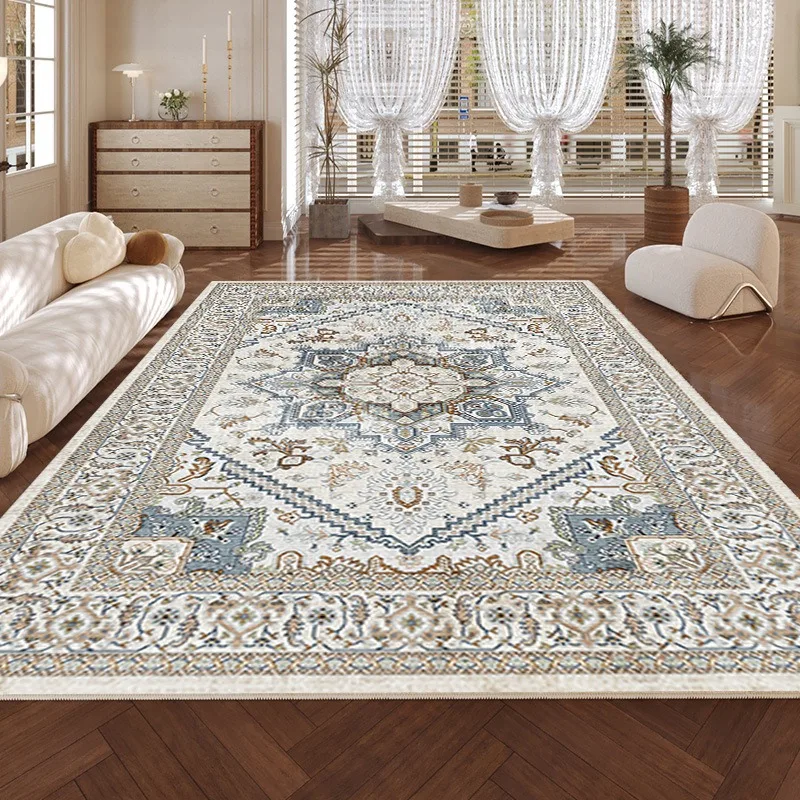 Bohemian Carpet for Living Room Bedroom Retro Flower Classic Rug Washable Non-slip Door Mat Balcony Corridor Decoration Carpets